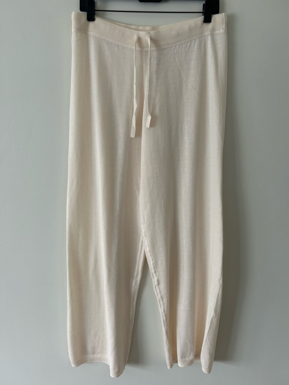 Victoria's Secret Cream Wide Leg Knit Lounge Pants